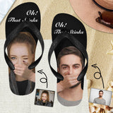 Custom Face Funny Cover Your Mouth Flip Flops For Both Man And Woman Funny Gift For Vacation,Wedding Ideas For Guests