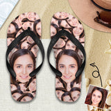 Custom Face Personlized Flip Flops For Both Man And Woman Funny Gift For Vacation,Wedding Ideas For Guests