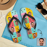Custom Face  Smile Flip Flops For both Men And Women Beach Souvenir Gift Applique Beach Life Gift For Boyfriend And Girlfriend