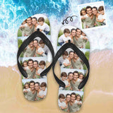 Custom Photo Personalized Flip Flops Beach Souvenir Gift Applique Beach Life Gift For Boyfriend And Girlfriend