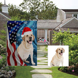 Custom Dog Photo Christmas Hat Garden Flag