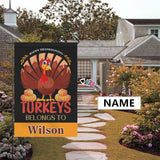 Custom Name Happy Thanksgiving Garden Flag