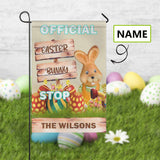 Custom Name Official Easter Bunny Garden Flag Personalized Easter Unique Decor