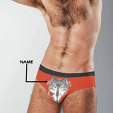 Custom Name Undies Walf It's Mine Men's Mid Rise Briefs Print Your Own Personalized Underwear for Him Valentine's Day Gift