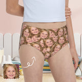 Custom Face Seamless Girl's Underwear Cotton Brief Panties