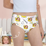 Custom Face Yellow Duck Girl's Underwear Cotton Brief Panties