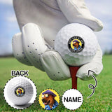 Custom Face&Text Pet Dog Golf Balls Fathers Day Golf Gift Golf Balls for Dad Personalized Funny Golf Balls Create Your Own Golf Balls