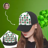 Custom Face Green Clover Snapback Hat G