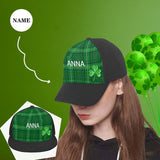 Custom Name Green Clover Snapback Hat G