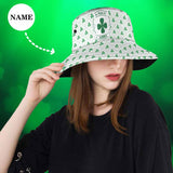 Custom Name Four Leaf Clover Unisex Bucket Boonie Hat