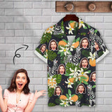 Personalized Cuban Collar Shirt with Face Zebra Create Your Own Hawaiian Shirt for Husband or Boyfriend