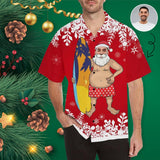 Custom Face Christmas Funny Men's Hawaiian Shirt