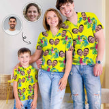 Custom Face Hawaiian Shirts Face Flower Birds Unisex & Teenage Design Your Own Funny Face Hawaiian Shirt