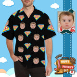 Custom Face Super Dad Baby Men's All Over Print Hawaiian Shirt
