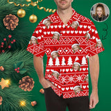 Custom Hawaiian Shirts with Face Snowing Tropical Aloha Shirt Design Your Own Hawaiian Shirt Gift for Him