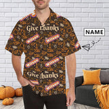 Custom Hawaiian Shirts with Name Give Thanks Create Your Own Hawaiian Shirt Personalized Shirt Birthday Gift for Him