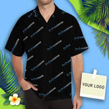 Custom Logo Hawaiian Shirts Logo Unisex & Teenage Funny Aloha Shirt Put Your Logo on Shirt Design Birthday Vacation Party Gift