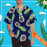 Custom Logo Pineapple Men's All Over Print Hawaiian Shirt