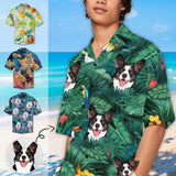 Custom Print Hawaiian Shirt with Face My Pet Design Your Own Unique Gift for Boyfriend/Husband
