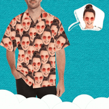 Custom Hawaiian Shirts with Photo Seamless Personalise Girlfriend Aloha Shirt Gift for Boyfriend/Husband
