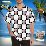 Hawaiian Shirts with Faces on Them Plaid Personalized Face Aloha Shirt Gift For Him Anniversary Gift