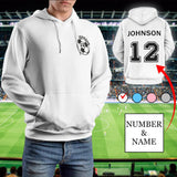 Custom Number&Name Hoodie Football Multicolor Hoodie with Design Over Size Hooded Pullover Personalized Loose Hoodie Top Outfits For World Cup 2022