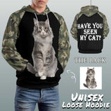 【TikTok Hot Selling】Custom Pet Face Hoodie Camo Unisex Cool Hoodie Designs Over Size Hooded Pullover Personalized Pet Face Loose Hoodie Top Outfits