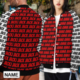 Custom Name Print Women/Men's Bomber Jacket Couple Unisex Outerwear