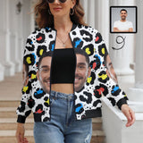 Custom Face Leopard Print Women's Jacket