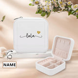 Custom Name Heart Jewelry Storage Box Jewelry Decorative Trinket Case Travel Jewelry Case Jewelry Organizer for Women Gift