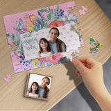 Custom Photo Best Mom Ever Flower Rectangle Jigsaw Puzzle Best Indoor Gifts 110/500/1000 Pieces