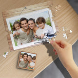 Custom Photo Family Photo Frame Rectangle Jigsaw Puzzle