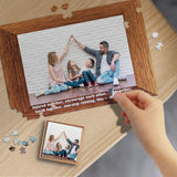 Custom Photo Family Together Wooden Photo Puzzle Best Indoor Gifts 500/1000 Pieces
