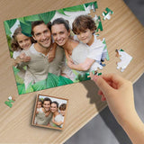 Custom Photo Forest Family Rectangle Jigsaw Puzzle Best Indoor Gifts 110 Pieces