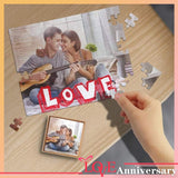 Custom Photo Loving Couple Guitar Love Rectangle Jigsaw Puzzle Best Indoor Gifts 110/500/1000 Pieces
