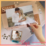Custom Photo&Name Loving Couple Kiss Wooden Photo Puzzle Best Indoor Gifts 500/1000 Pieces