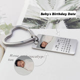 Custom Photo&Date Love Baby Keychain