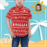 Custom Face Christmas Tree Teenage Hawaiian Shirt