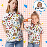 Custom Face Smiley Star Heart Girls' Polo Shirt
