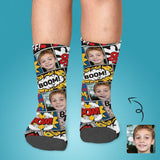 Kids Custom Socks Printed With Comics Picture Personalized Boom Kid's Socks