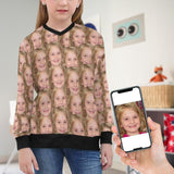 Custom Face Sweaters Personalised Seamless Girls All Over Print V-Neck Sweater Personalized Ugly Sweater With Photo