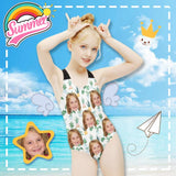Custom Face Potted Plants Kid's Swimsuit