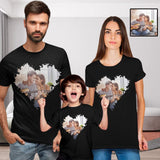 Custom Photo Loving Family Matching T-shirt for Family Put Your Image on All Over Print T-shirt Made for You