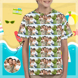 #6-15Y Custom Family Photo Seamless Kid's All Over Print T-shirt
