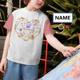 #6-15Y Custom Name Easter Heart Kid's All Over Print T-shirt