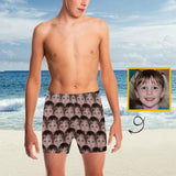 Custom Face Big Boys' Swimming Trunks Personalized Kids' Swim Shorts Children Swimwear