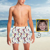Custom Face Robot Big Boys' Swimming Trunks Personalized Kids' Swim Shorts Children Swimwear