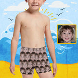 Custom Face Seamless Little Boys' Swimming Trunks Beach Shorts Personalized Toddler Boy Swim Shorts Children Swimwear