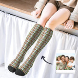 Personalized Socks Printed Picture Custom Design Family Picture Knee High Photo Socks Gifts for Men Women