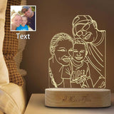 Custom Photo&Text Family 3D Photo Lamp Led Lights